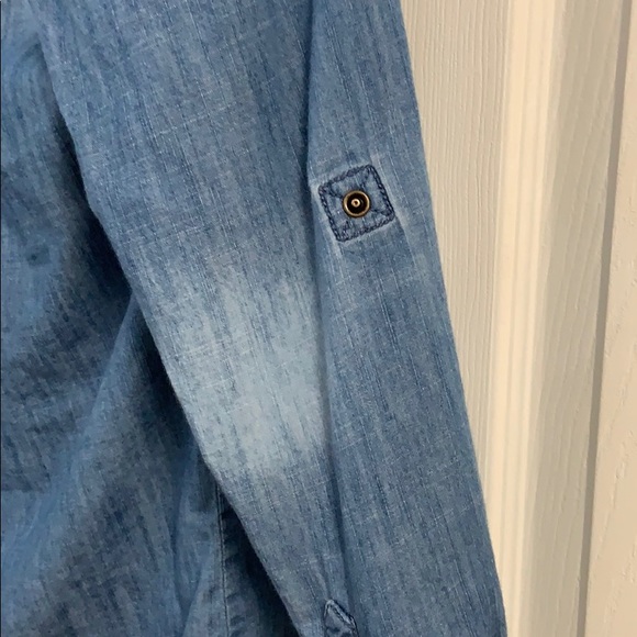 Denim/Jean Button Down Blouse - Picture 4 of 4